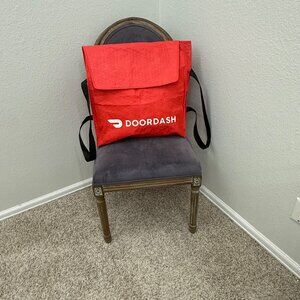 Doordash Red Pizza Food Delivery Foldable Insulated Bag With Handles